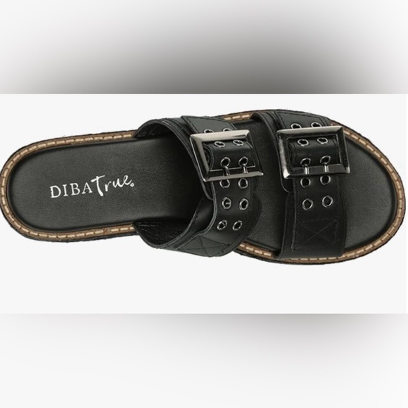 DIBA TRUE Derby Black Leather Wedges (NIB) - Picture 2 of 4